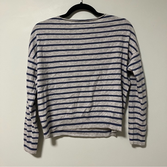 Vince Wool Cashmere Blend 50% Grey Blue Striped Sweater - Picture 4 of 4